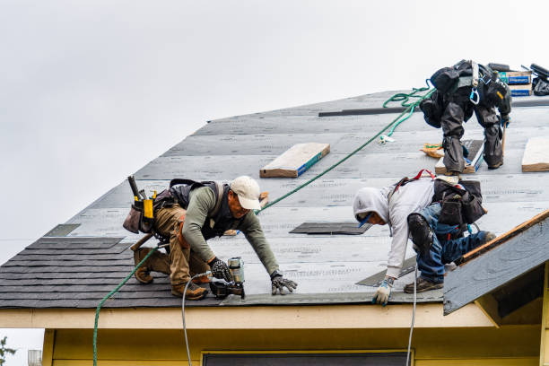 Professional Gutter Installation technician working in Malta, IL